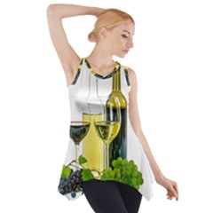 White-wine-red-wine-the-bottle Side Drop Tank Tunic by Ket1n9