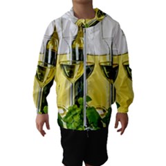 White-wine-red-wine-the-bottle Kids  Hooded Windbreaker by Ket1n9