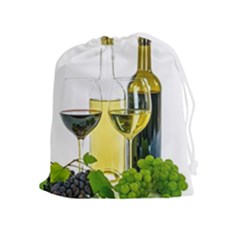 White-wine-red-wine-the-bottle Drawstring Pouch (xl) by Ket1n9