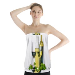 White-wine-red-wine-the-bottle Strapless Top by Ket1n9