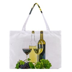 White-wine-red-wine-the-bottle Medium Tote Bag