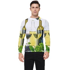 White-wine-red-wine-the-bottle Men s Long Sleeve Rash Guard by Ket1n9