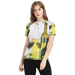 White-wine-red-wine-the-bottle Women s Short Sleeve Rash Guard by Ket1n9