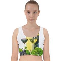 White-wine-red-wine-the-bottle Velvet Racer Back Crop Top by Ket1n9