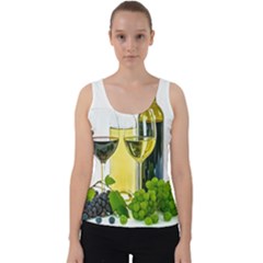 White-wine-red-wine-the-bottle Velvet Tank Top by Ket1n9