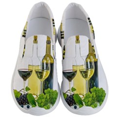 White-wine-red-wine-the-bottle Men s Lightweight Slip Ons by Ket1n9