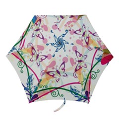 Butterfly Vector Art Mini Folding Umbrellas by Ket1n9