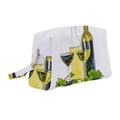 White-wine-red-wine-the-bottle Wristlet Pouch Bag (medium) by Ket1n9