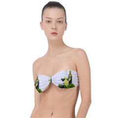 White-wine-red-wine-the-bottle Classic Bandeau Bikini Top  by Ket1n9