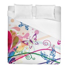 Butterfly Vector Art Duvet Cover (full/ Double Size) by Ket1n9