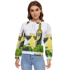 White-wine-red-wine-the-bottle Women s Long Sleeve Raglan T-shirt