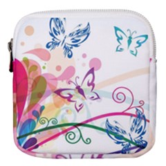 Butterfly Vector Art Mini Square Pouch by Ket1n9