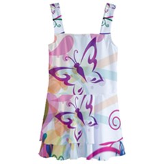 Butterfly Vector Art Kids  Layered Skirt Swimsuit by Ket1n9