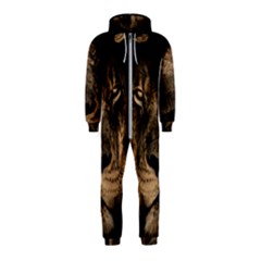 African-lion-mane-close-eyes Hooded Jumpsuit (kids) by Ket1n9