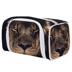 African-lion-mane-close-eyes Toiletries Pouch by Ket1n9