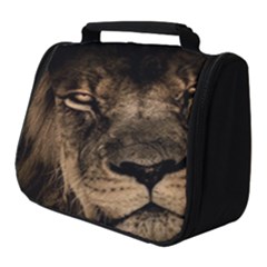 African-lion-mane-close-eyes Full Print Travel Pouch (small)