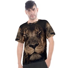 African-lion-mane-close-eyes Men s Sport Top by Ket1n9