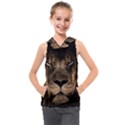 African-lion-mane-close-eyes Kids  Sleeveless Hoodie View1