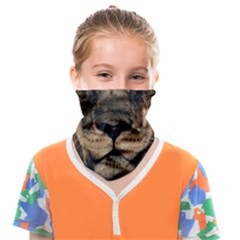 African-lion-mane-close-eyes Face Covering Bandana (kids) by Ket1n9