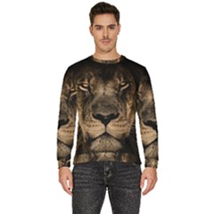 African-lion-mane-close-eyes Men s Fleece Sweatshirt