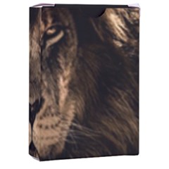 African-lion-mane-close-eyes Playing Cards Single Design (rectangle) With Custom Box by Ket1n9