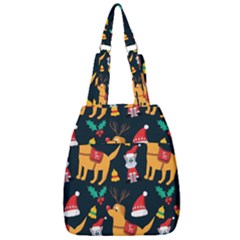 Funny Christmas Pattern Background Center Zip Backpack by Ket1n9