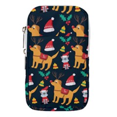 Funny Christmas Pattern Background Waist Pouch (large) by Ket1n9