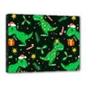 Christmas Funny Pattern Dinosaurs Canvas 16  x 12  (Stretched) View1