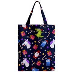 Colorful Funny Christmas Pattern Zipper Classic Tote Bag by Ket1n9