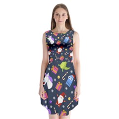 Colorful Funny Christmas Pattern Sleeveless Chiffon Dress   by Ket1n9