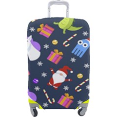 Colorful Funny Christmas Pattern Luggage Cover (large) by Ket1n9