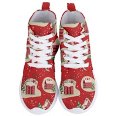 Christmas New Year Seamless Pattern Women s Lightweight High Top Sneakers by Ket1n9