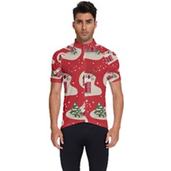 Christmas New Year Seamless Pattern Men s Short Sleeve Cycling Jersey by Ket1n9