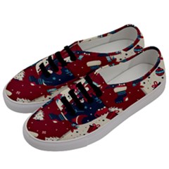 Flat Design Christmas Pattern Collection Art Men s Classic Low Top Sneakers by Ket1n9