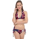 Flat Design Christmas Pattern Collection Art Tie It Up Bikini Set View1