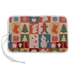 Cute Christmas Seamless Pattern Vector  - Pen Storage Case (m) by Ket1n9