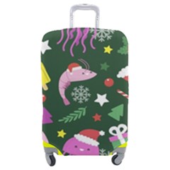 Dinosaur Colorful Funny Christmas Pattern Luggage Cover (medium) by Ket1n9