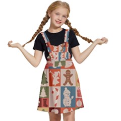 Cute Christmas Seamless Pattern Vector  - Kids  Apron Dress by Ket1n9