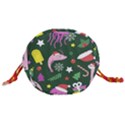 Dinosaur Colorful Funny Christmas Pattern Drawstring Bucket Bag View3