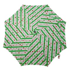 Christmas Paper Stars Pattern Texture Background Colorful Colors Seamless Hook Handle Umbrellas (large) by Ket1n9