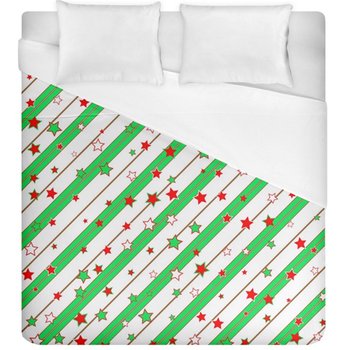 Christmas Paper Stars Pattern Texture Background Colorful Colors Seamless Duvet Cover (King Size)