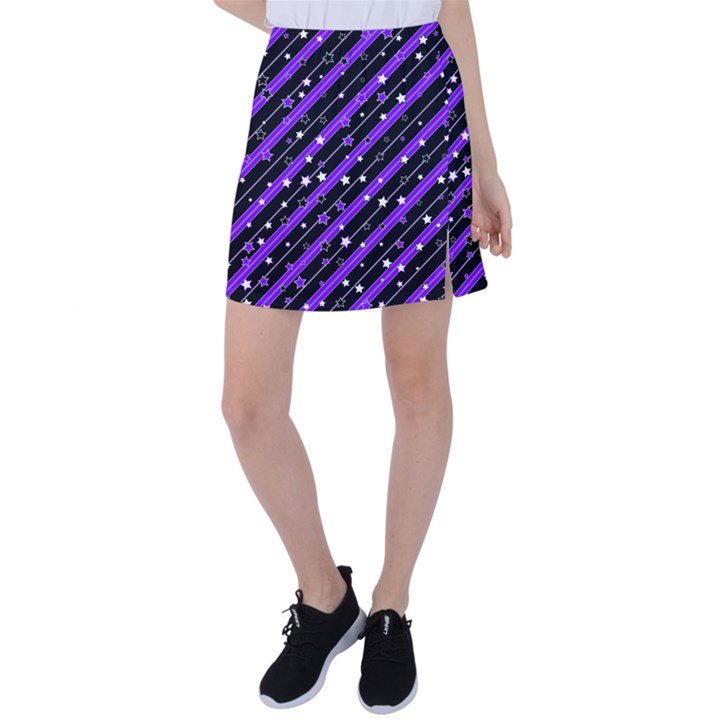 Christmas Paper Star Texture Tennis Skirt