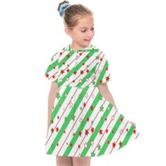 Christmas Paper Stars Pattern Texture Background Colorful Colors Seamless Kids  Sailor Dress by Ket1n9