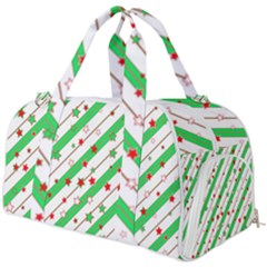 Christmas Paper Stars Pattern Texture Background Colorful Colors Seamless Burner Gym Duffel Bag by Ket1n9