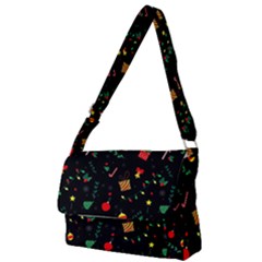 Christmas Pattern Texture Colorful Wallpaper Full Print Messenger Bag (s) by Ket1n9