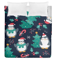 Colorful Funny Christmas Pattern Duvet Cover Double Side (queen Size) by Ket1n9