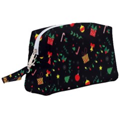 Christmas Pattern Texture Colorful Wallpaper Wristlet Pouch Bag (large) by Ket1n9