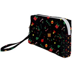 Christmas Pattern Texture Colorful Wallpaper Wristlet Pouch Bag (small) by Ket1n9