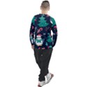 Colorful Funny Christmas Pattern Men s Long Sleeve Raglan T-Shirt View2