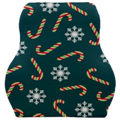 Christmas Seamless Pattern With Candies Snowflakes Car Seat Velour Cushion 